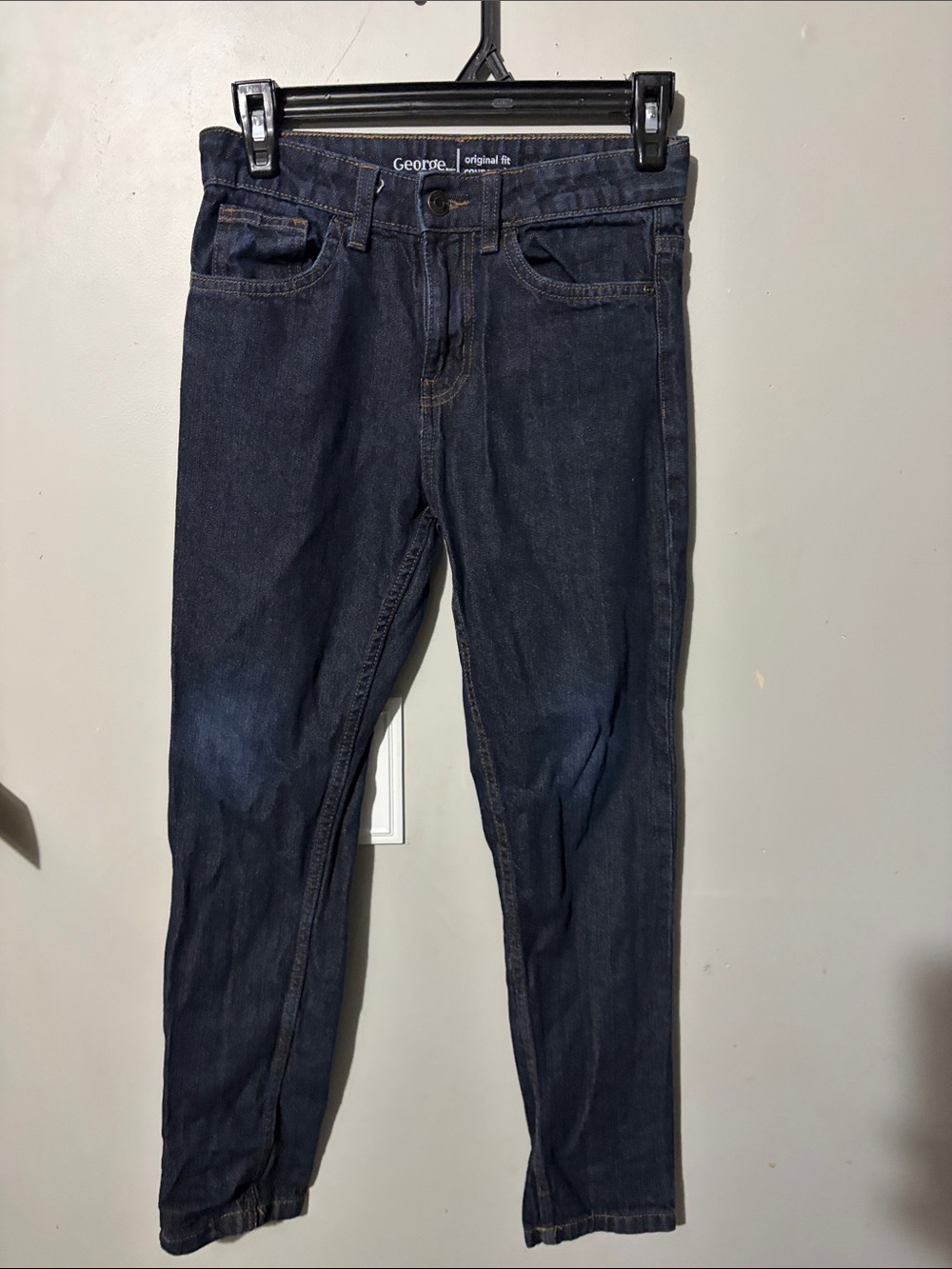 Kids Slim Fit Jeans in Dark Indigo Blue